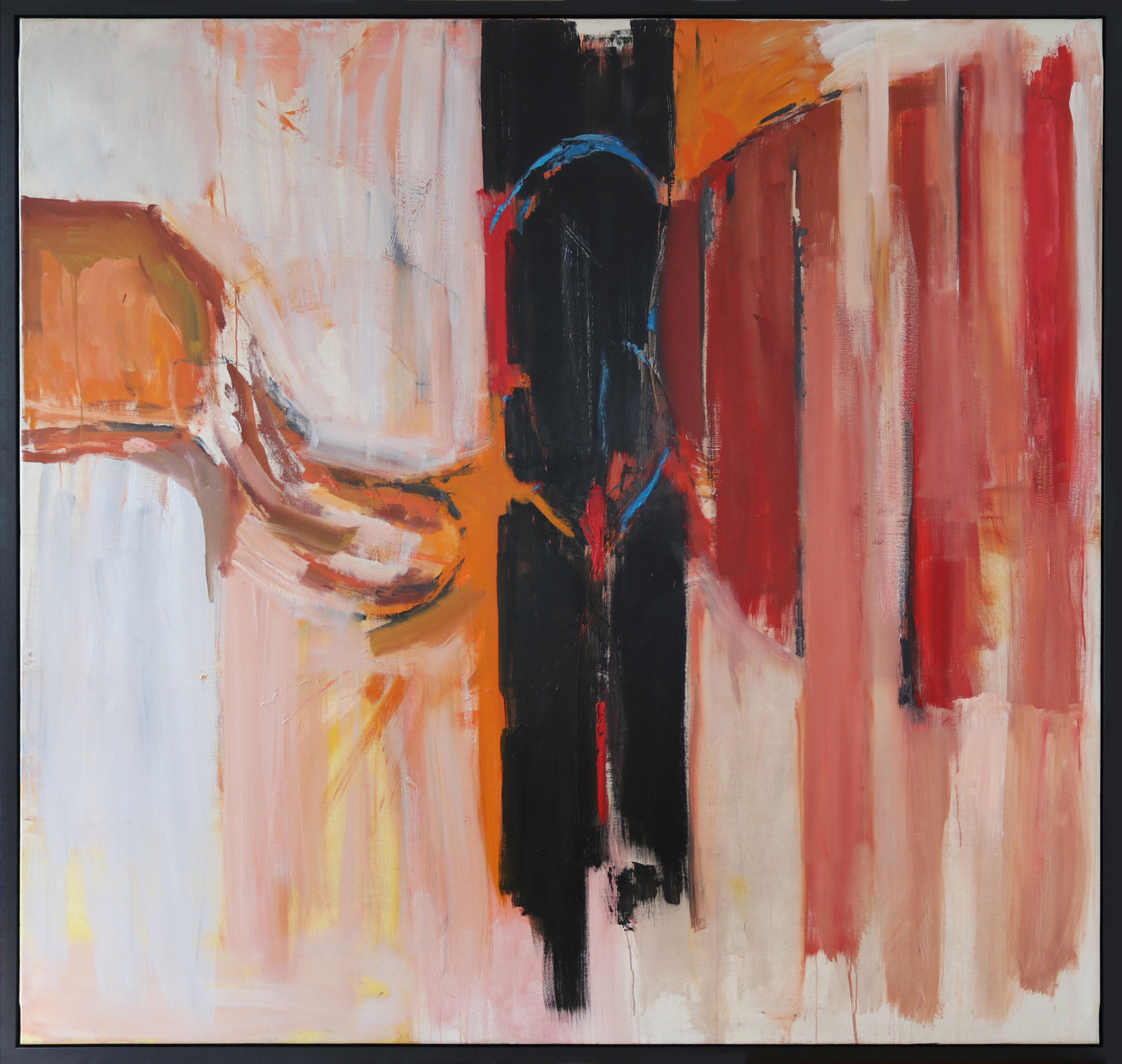 Abstract painting in a black frame
